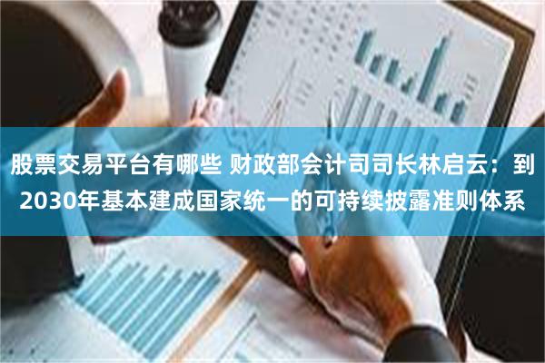 股票交易平台有哪些 财政部会计司司长林启云：到2030年基本建成国家统一的可持续披露准则体系