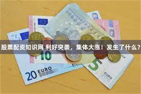 股票配资知识网 利好突袭，集体大涨！发生了什么？