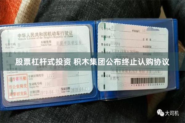 股票杠杆式投资 积木集团公布终止认购协议