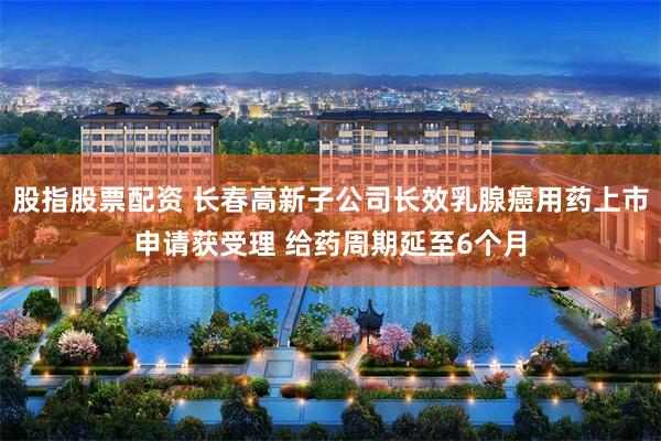股指股票配资 长春高新子公司长效乳腺癌用药上市申请获受理 给药周期延至6个月