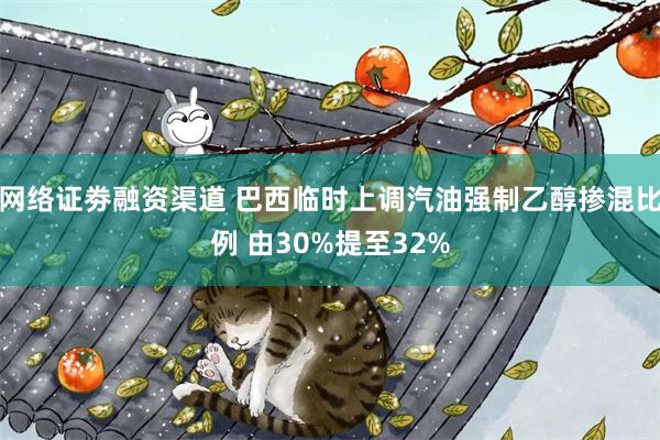 网络证劵融资渠道 巴西临时上调汽油强制乙醇掺混比例 由30%提至32%