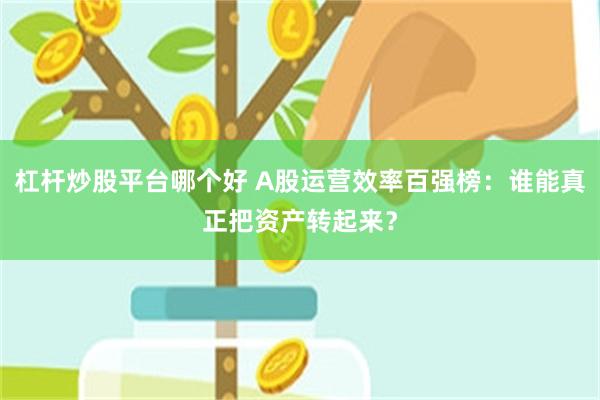 杠杆炒股平台哪个好 A股运营效率百强榜:谁能真正把资产转起来?