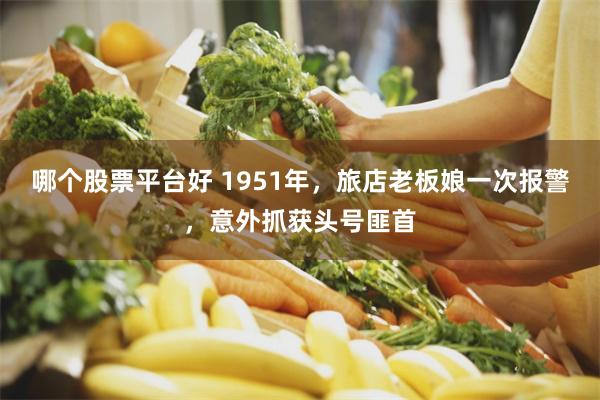 哪个股票平台好 1951年，旅店老板娘一次报警，意外抓获头号匪首