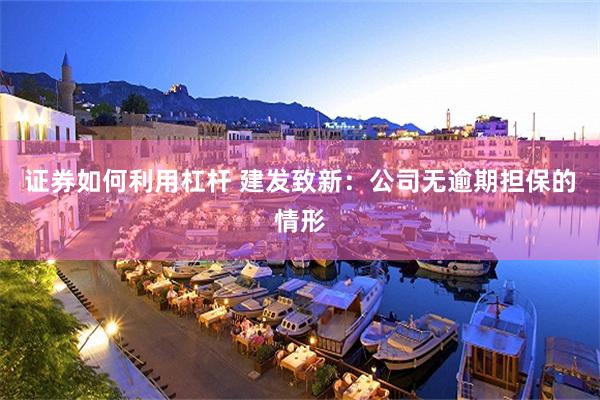 证券如何利用杠杆 建发致新：公司无逾期担保的情形