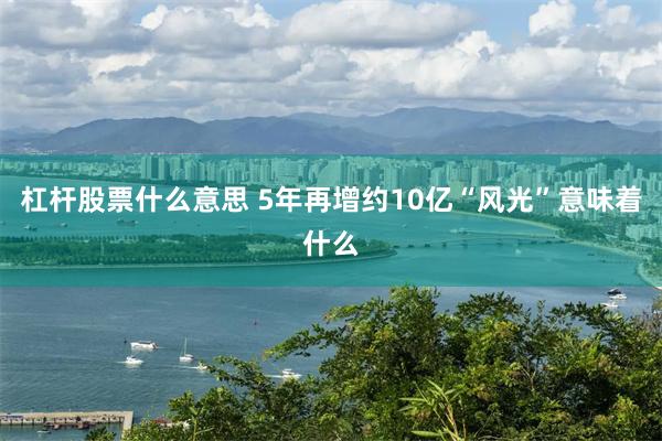 杠杆股票什么意思 5年再增约10亿“风光”意味着什么