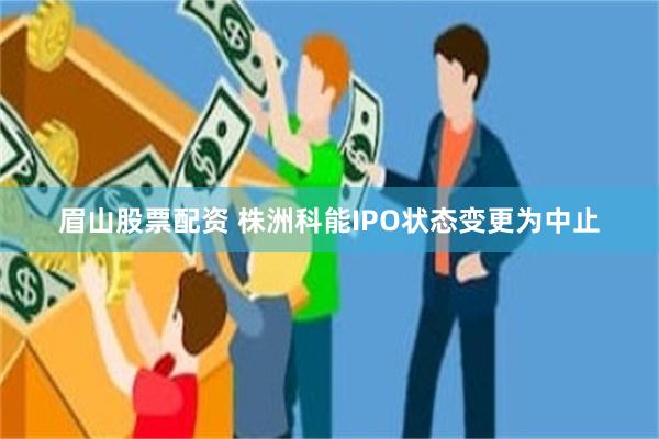 眉山股票配资 株洲科能IPO状态变更为中止